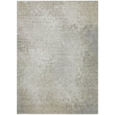3' X 4' Beige Washable Non Skid Indoor Outdoor Area Rug